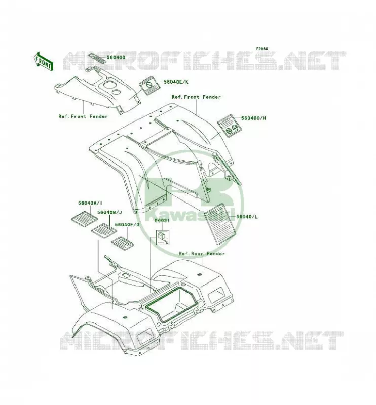 LABEL Kawasaki QUAD 300 1995 KLF300 4X4  KLF300-C7