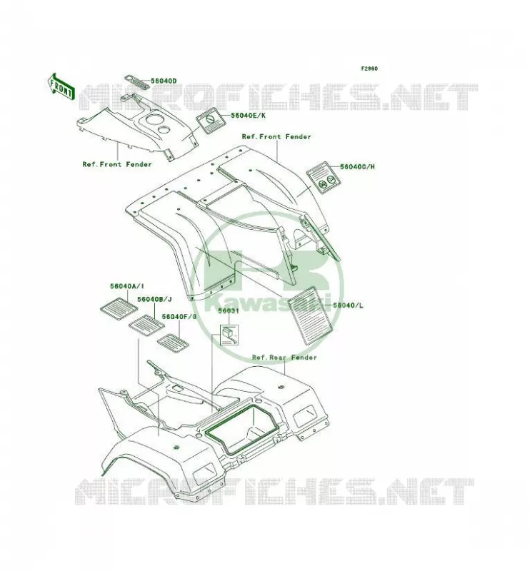 LABEL Kawasaki QUAD 300 1996 KLF300 4X4  KLF300-C8