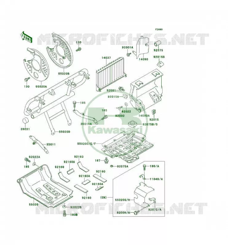 PROTECTION(S) Kawasaki QUAD 400 1993 KLF400 4X4  KLF400-B1