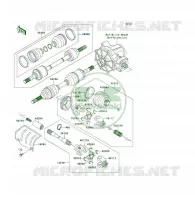 ARBRE DE TRANSMISSION(AVANT) pour Kawasaki KLF400 4X4 1993