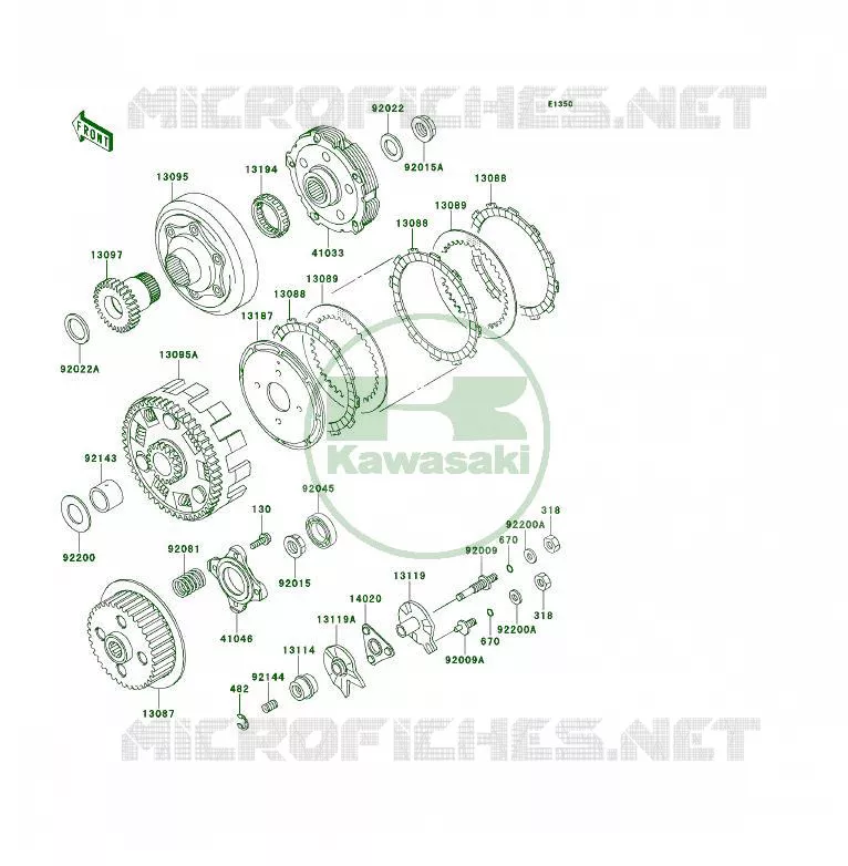 EMBRAYAGE Kawasaki QUAD 400 1993 KLF400 4X4  KLF400-B1