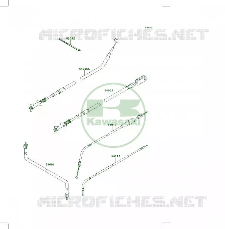 CABLES Kawasaki QUAD 400 1993 KLF400 4X4  KLF400-B1