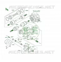 ARBRE DE TRANSMISSION(AVANT) pour Kawasaki KLF400 4X4 1993