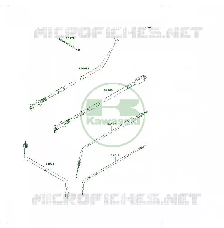 CABLES Kawasaki QUAD 400 1993 KLF400 4X4  KLF400-B1A