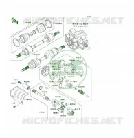 ARBRE DE TRANSMISSION(AVANT) pour Kawasaki KLF400 4X4 1993
