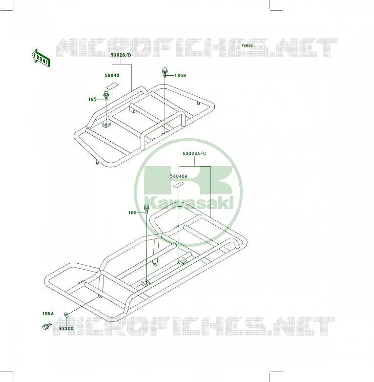 PORTE BAGAGE (S) Kawasaki QUAD 400 1994 KLF400 4X4  KLF400-B2