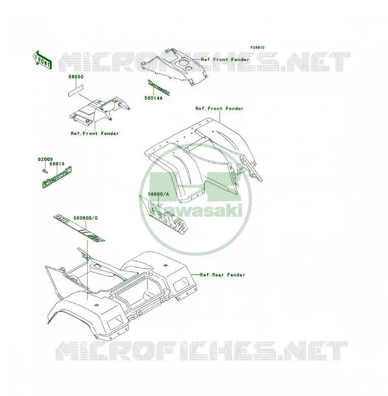 STICKER(GRAY) Kawasaki QUAD 400 1994 KLF400 4X4  KLF400-B2