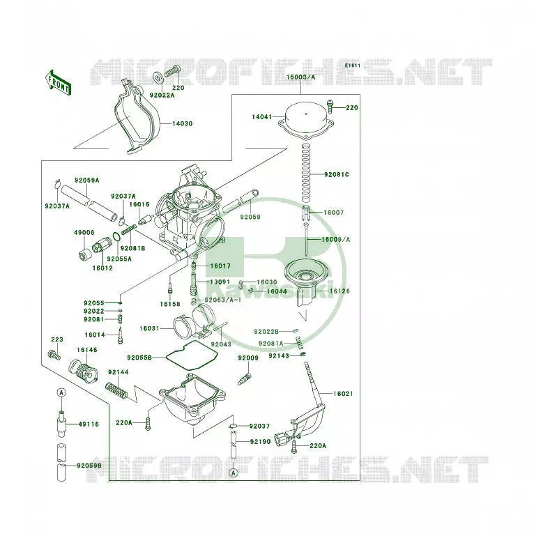 CARBURATEUR Kawasaki QUAD 400 1994 KLF400 4X4  KLF400-B2