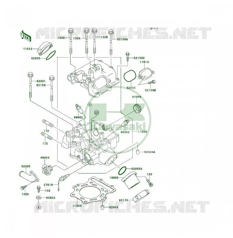 CULASSE Kawasaki QUAD 400 1994 KLF400 4X4  KLF400-B2