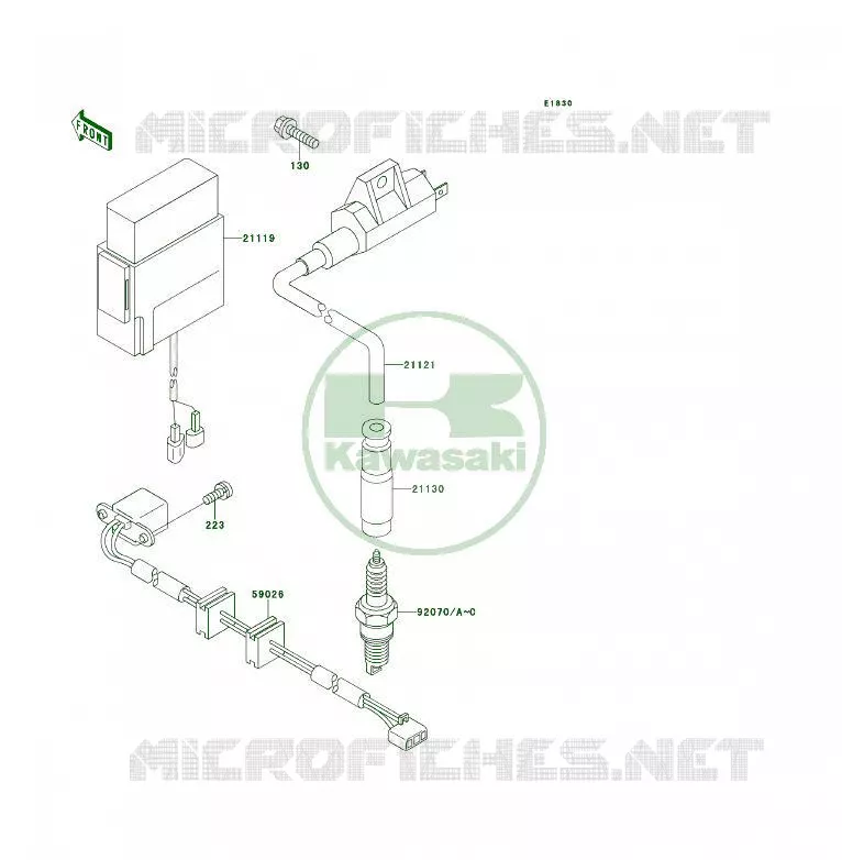 SYSTEME D&acute;ALLUMAGE Kawasaki QUAD 400 1994 KLF400 4X4  KLF400-B2