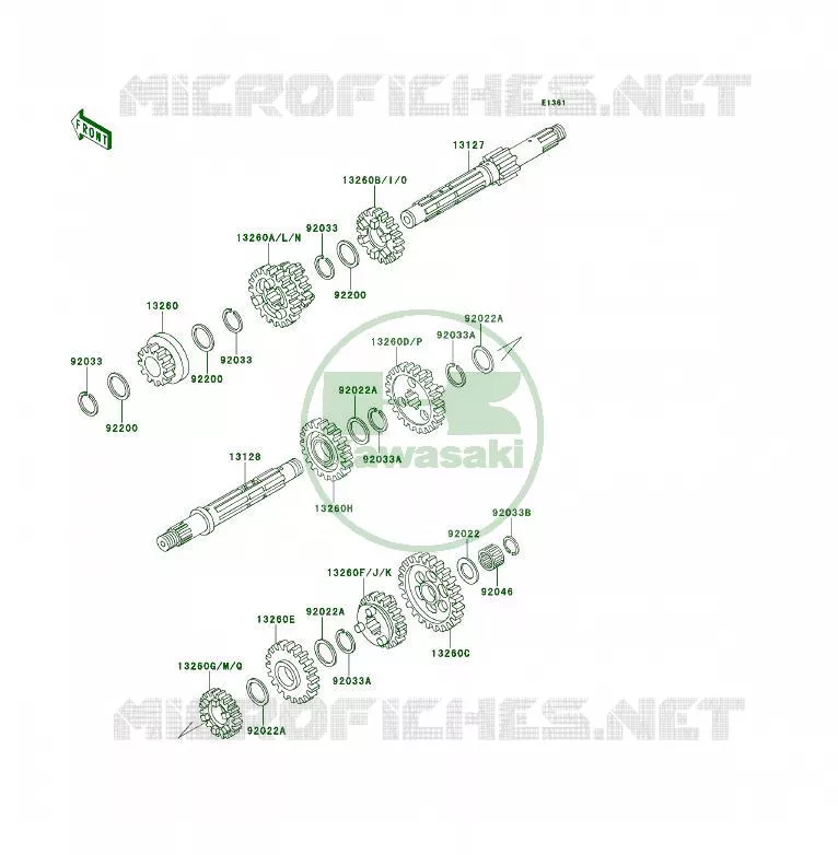 TRANSMISSION Kawasaki QUAD 400 1994 KLF400 4X4  KLF400-B2