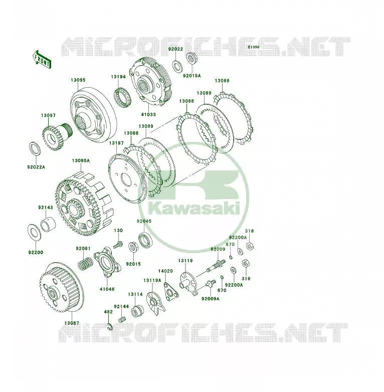 EMBRAYAGE Kawasaki QUAD 400 1994 KLF400 4X4  KLF400-B2
