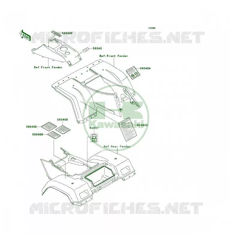 LABEL Kawasaki QUAD 400 1994 KLF400 4X4  KLF400-B2
