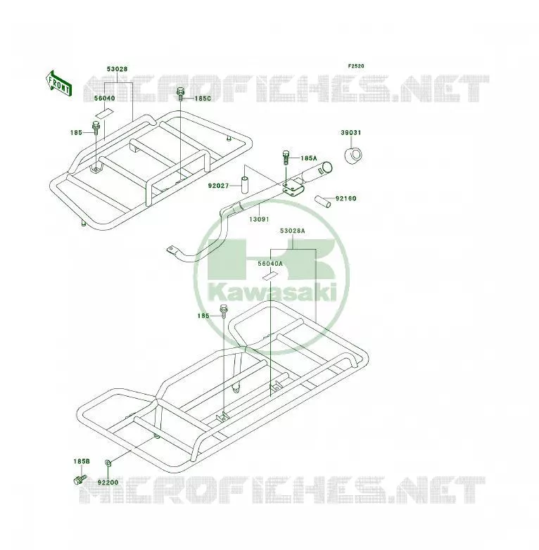PORTE BAGAGE (S) Kawasaki QUAD 400 1994 KLF400 4X4  KLF400-B2