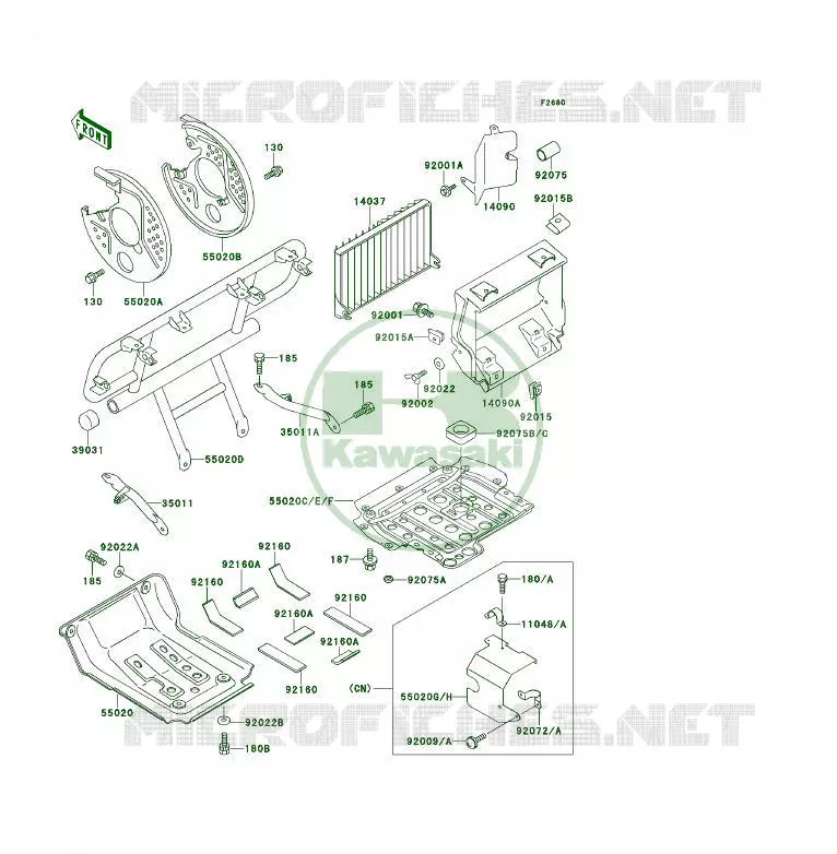 PROTECTION(S) Kawasaki QUAD 400 1995 KLF400 4X4  KLF400-B3
