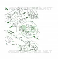 ARBRE DE TRANSMISSION(AVANT) pour Kawasaki KLF400 4X4 1995