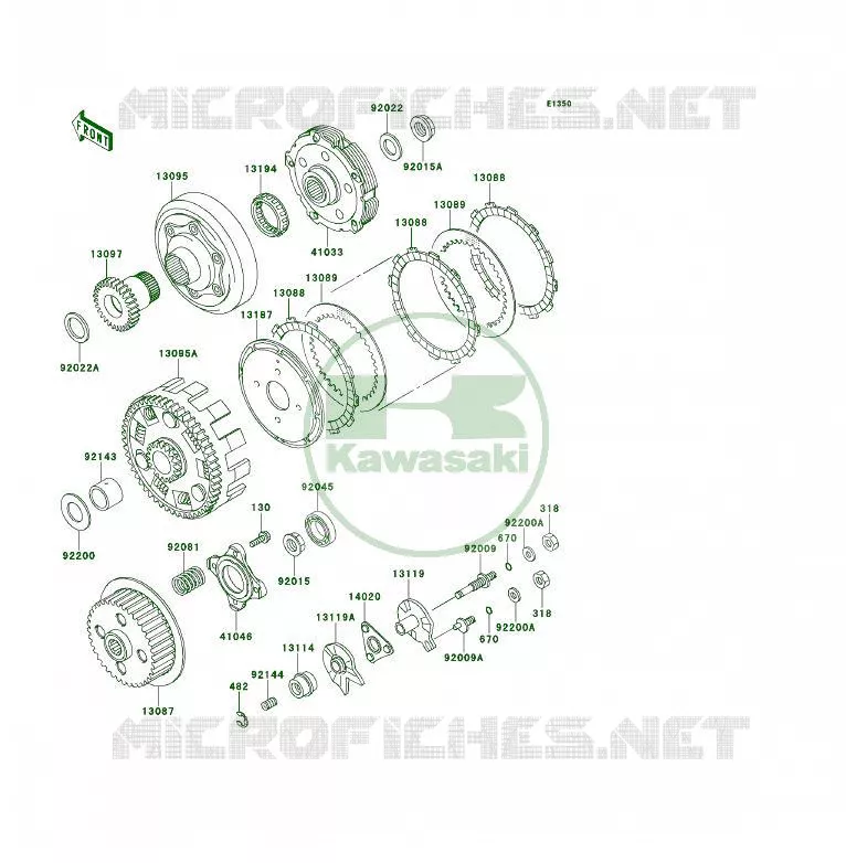 EMBRAYAGE Kawasaki QUAD 400 1995 KLF400 4X4  KLF400-B3A