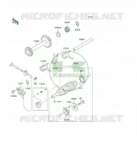 FOURCHETTE/BARRILLET DE SELECTION pour Kawasaki KLF400 4X4 1996