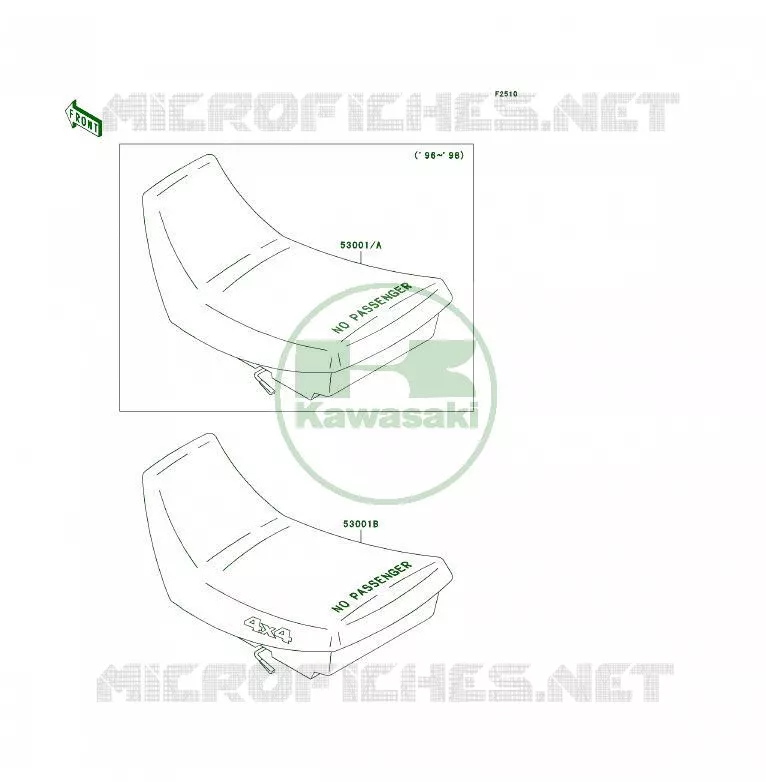 SELLE Kawasaki QUAD 400 1996 KLF400 4X4  KLF400-B4