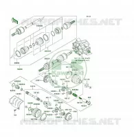 ARBRE DE TRANSMISSION(AVANT) pour Kawasaki KLF400 4X4 1996