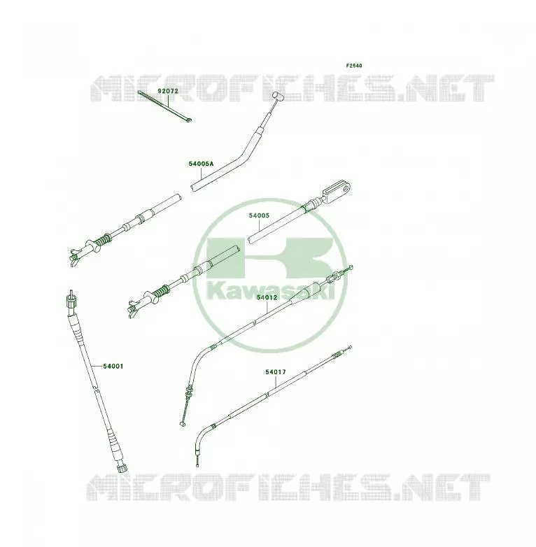 CABLES Kawasaki QUAD 400 1996 KLF400 4X4  KLF400-B4