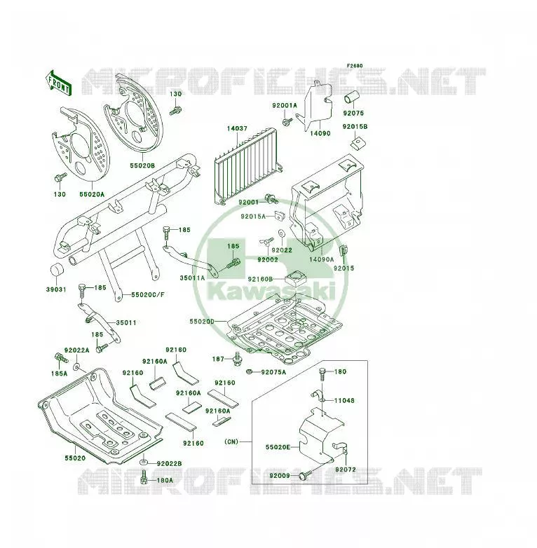 PROTECTION(S) Kawasaki QUAD 400 1997 KLF400 4X4  KLF400-B5