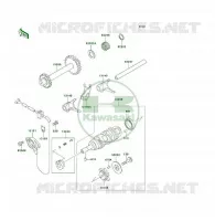FOURCHETTE/BARRILLET DE SELECTION pour Kawasaki KLF400 4X4 1997