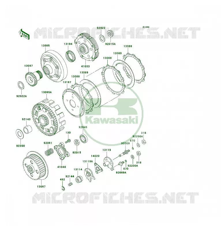 EMBRAYAGE Kawasaki QUAD 400 1997 KLF400 4X4  KLF400-B5