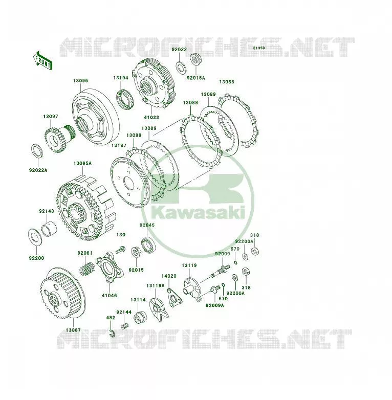 EMBRAYAGE Kawasaki QUAD 400 1998 KLF400 4X4  KLF400-B6