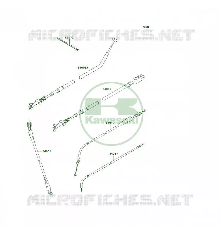 CABLES Kawasaki QUAD 400 1998 KLF400 4X4  KLF400-B6
