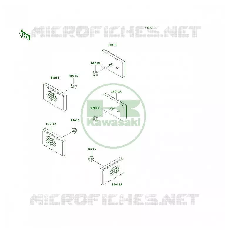 CATADIOPTRES Kawasaki QUAD 400 1999 KLF400 4X4  KLF400-B7