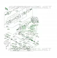 ARBRE DE TRANSMISSION(AVANT) pour Kawasaki KLF400 4X4 1999
