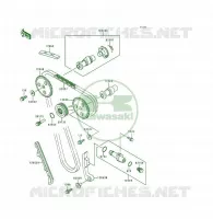ARBRE A CAME/TENDEUR pour Kawasaki KSF250 1997