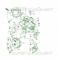 COUVERCLES MOTEUR pour Kawasaki KSF250 1997