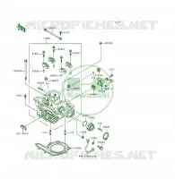 CULASSE pour Kawasaki KSF250 1997
