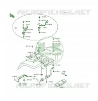 GARDE BOUE ARRI&Egrave;RE pour Kawasaki KSF250 1997