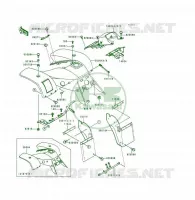 GARDE BOUE AVANT pour Kawasaki KSF250 1997