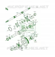 MOYEU ARRIERE pour Kawasaki KSF250 1997