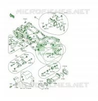 PIECE DE CADRE (COUVERTURE) pour Kawasaki KSF250 1997