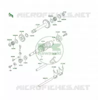 FOURCHETTE/BARRILLET DE SELECTION pour Kawasaki KSF250 1998