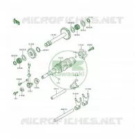 FOURCHETTE/BARRILLET DE SELECTION pour Kawasaki KSF250 1998