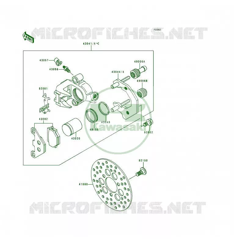 FREIN AVANT Kawasaki QUAD 250 1998 KSF250  KSF250-A12