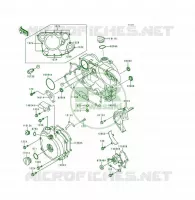 COUVERCLES MOTEUR pour Kawasaki KSF250 1999