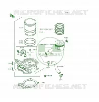 CYLINDRE/PISTON pour Kawasaki KSF250 1999