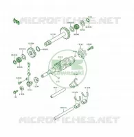 FOURCHETTE/BARRILLET DE SELECTION pour Kawasaki KSF250 1999