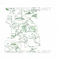 GARDE BOUE AVANT pour Kawasaki KSF250 1999