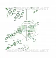MECANISME DE KICK( SF250AE026491) pour Kawasaki KSF250 1999