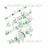 MOYEU ARRIERE pour Kawasaki KSF250 1999
