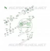 FOURCHETTE/BARRILLET DE SELECTION pour Kawasaki KSF250 1999