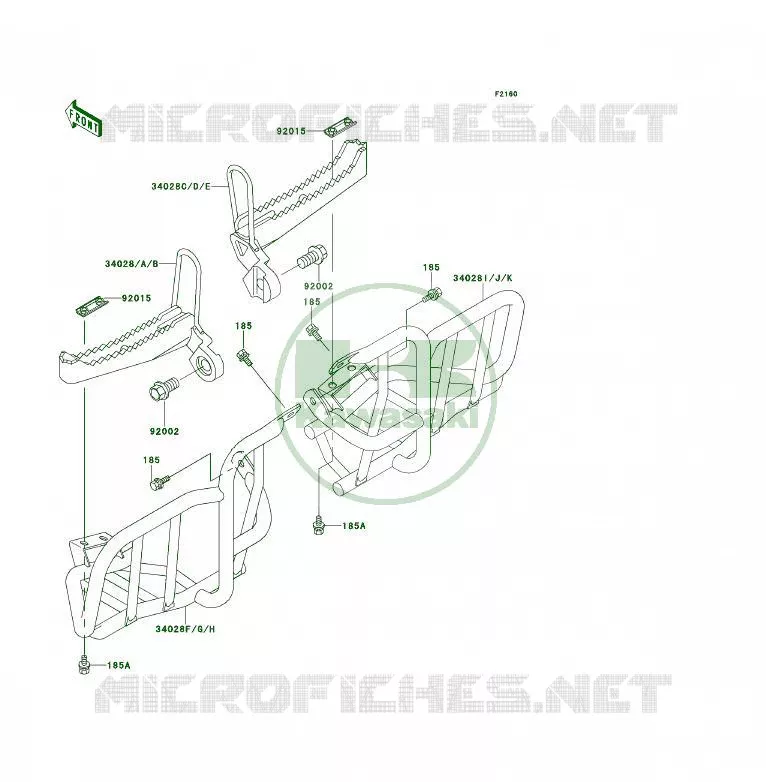 REPOSE PIED Kawasaki QUAD 250 1999 KSF250  KSF250-A13